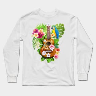Tropical Summer Hawaiian Art Long Sleeve T-Shirt